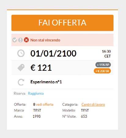 4. PRESENTAZIONE DI UN OFFERTA Effettuare l accesso al portale Trovare l asta di proprio interesse Versare il deposito cauzionale (con Carta di Credito o