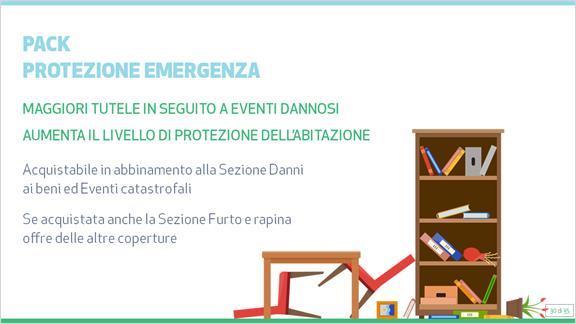 1.30 Pack Protezione Emergenza Il Pack Protezione Emergenza offre maggiori tutele in seguito a eventi dannosi, e contribuisce ad aumentare il livello di protezione dell Abitazione.