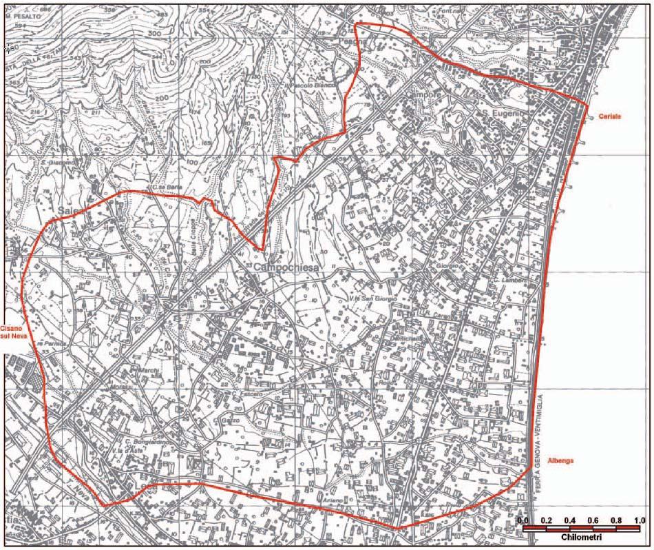 ZONA VULNERABILE IN LIGURIA (ZVN) L area delimitata interessa i