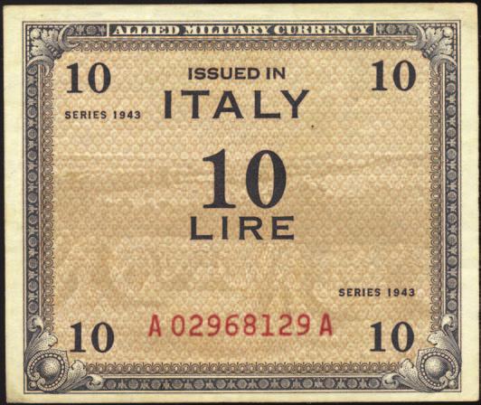 ondulazioni qfds 65 5178 100 Lire 1943-45 Italiano Inglese - Gav.
