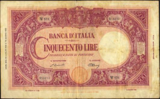 Lire - Barbetti (testina) 22/07/1946 - Alfa 477; Lireuro 37A RR - Einaudi/Urbini