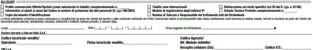 9 COMPILAZIONE SOVRASCRITTURA Parte Dati con COS 006 seconda parte dopo aver importato la fonia con COS 005 ULTIMA PARTE Profilo Commerciale utilizzato da