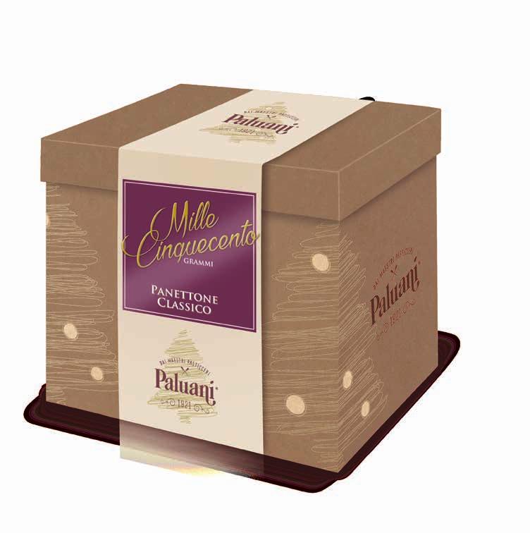 Panettone Classico 1500g Con Uvetta e Canditi Il Panettone classico da 1500g racchiuso in una prestigiosa