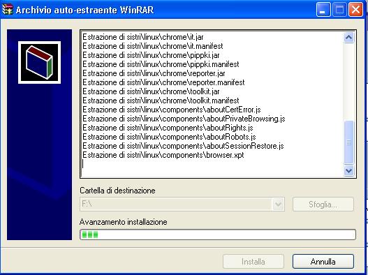 Aggiornamento Fase 3 Attendere la sovrascrittura dei file: N.B.