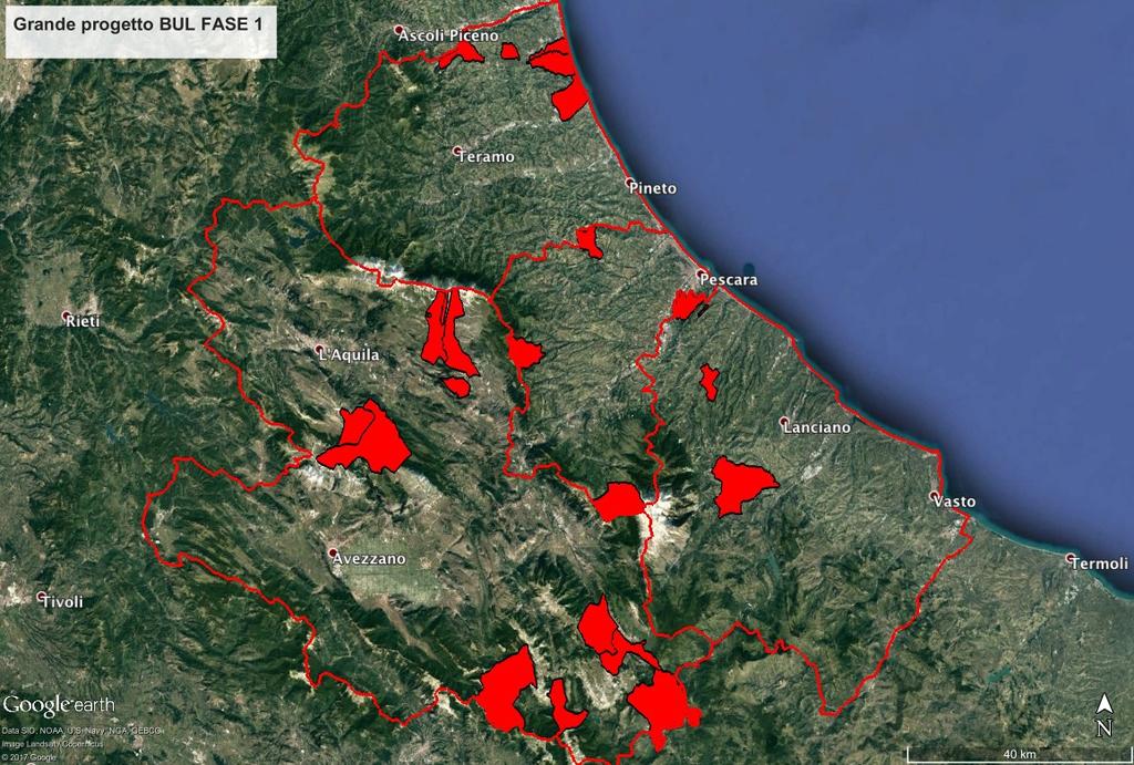 FASE 1 - Piano Aree Bianche Grande ProgeWo BUL 21 COMUNI Provincia di L Aquila Calascio Carapelle Calvisio Castel di Sangro Civitella Alfedena Pescasseroli Rivisondoli Rocca di Cambio Rocca di Mezzo