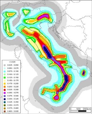 delle aree dove si raggiungono i valori massimi.