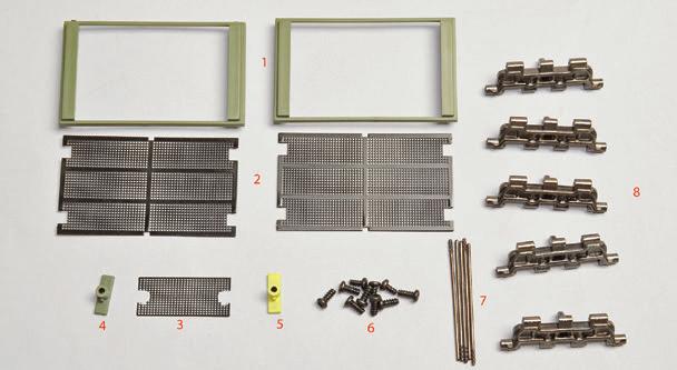 I nuovi pezzi fanno parte del sistema di ventilazione del vano motore: si tratta di due grandi griglie, con i relativi telai, da collocare sulla sezione posteriore, e di una