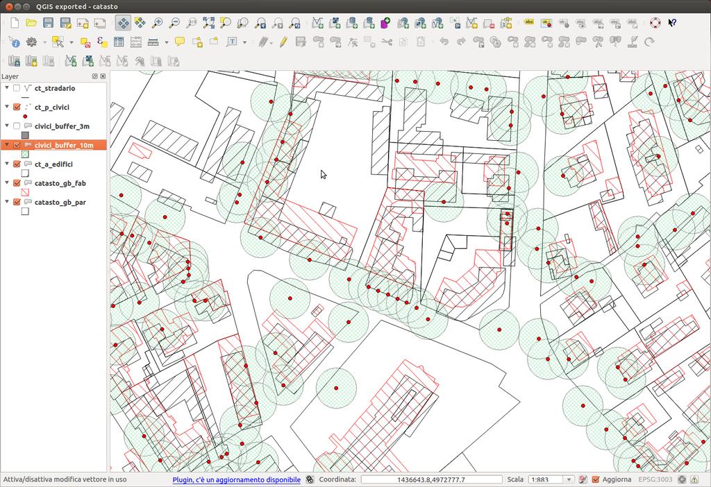 L operazione ha però evidenziato dei limiti, dovuti da una parte ai diversi sistemi proiettivi che non consentono una sovrapposizione perfetta degli elementi cartografici, dall altra al