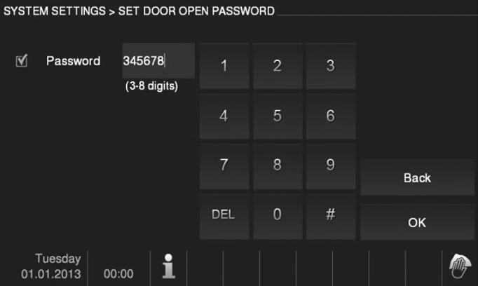 4.2.12.7 Impostazione password sblocco porta 1 2 4 3 Fig.