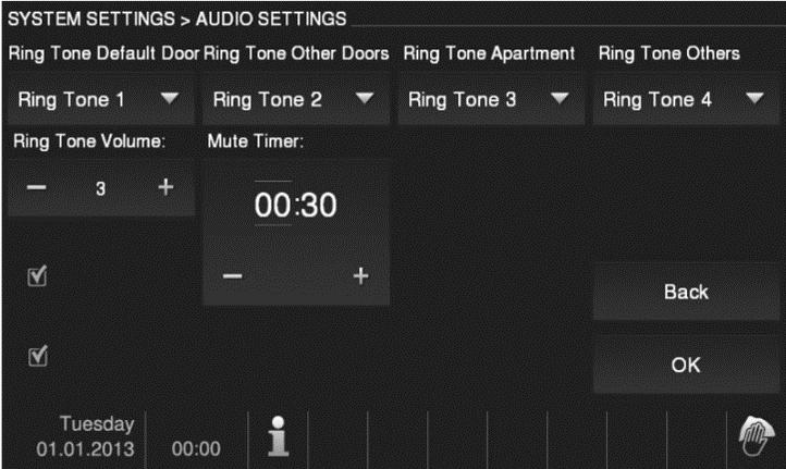 4.2.12.9 Impostazioni audio 1 2 3 4 5 6 7 Repeated Tone Touch Feedback 9 8 Fig.