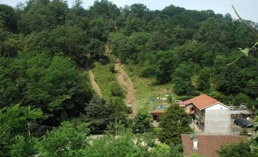 Un ulteriore fenomeno di fluidificazione della coltre superficiale si è sviluppato nella parte terminale della valle.