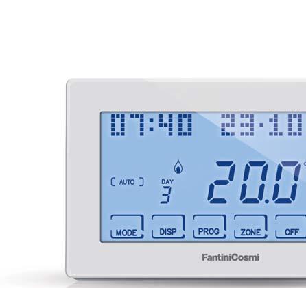 Svolge inoltre la funzione di termostato di zona comandando gli attuatori O6RF e CH175.