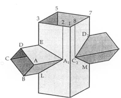 Compenetrazione tra solidi prismatici Intersezione tra piani L intersezione tra due piani è un segmento di retta.