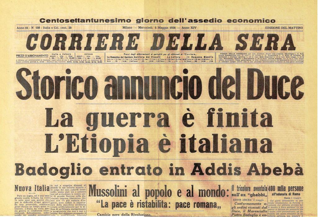L impero Nel 1932 Mussolini, in