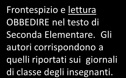 OBBEDIRE nel testo di Seconda