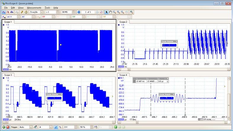 PicoScope: potenza, trasportabilità e versatilità Pico Technology continua a migliorare le funzionalità degli oscilloscopi per PC.