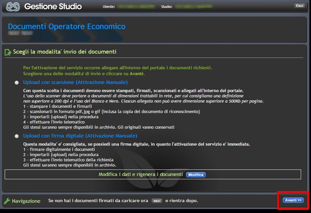 Per completare l attivazione di una nuova Ditta/Professionista è necessario inoltrare la nomina del Responsabile per la conservazione, scegliendo tra