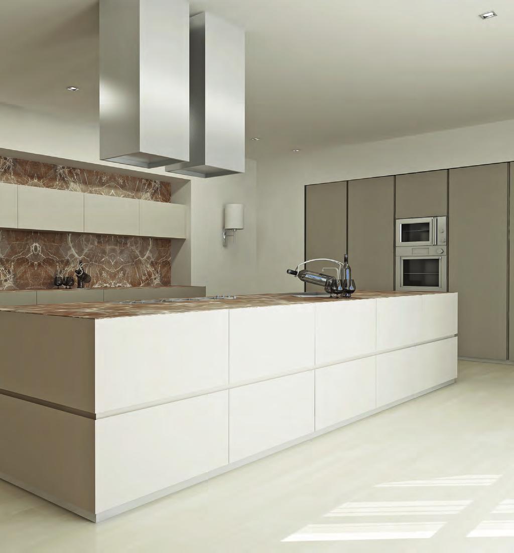 Concept T30 evo Sistema modulare di basi cucina, evoluzione naturale del concept T30, progettato per consentire un estetica monolitica.