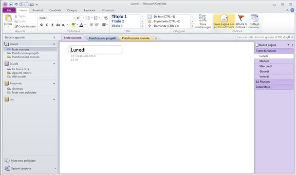 Contenuto della Guida Microsoft Microsoft OneNote 2010 ha un aspetto molto diverso e l'obiettivo di questa Guida è quello di fornire un supporto al fine di ridurre il più possibile i tempi di