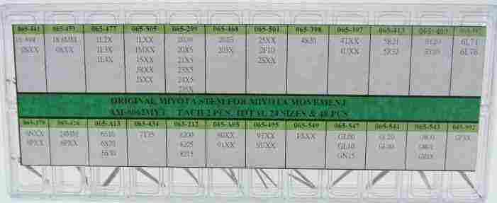 ASSORTIMENTO TIGE PER MIYOTA 24 CALIBRI E 2PZ PER