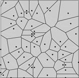 Modello di vicinato di Voronoi Attraverso questo modello viene generata una ripartizione territoriale, basata su un criterio detto dell AREA DEL VICINATO, a partire da una distribuzione di punti sul