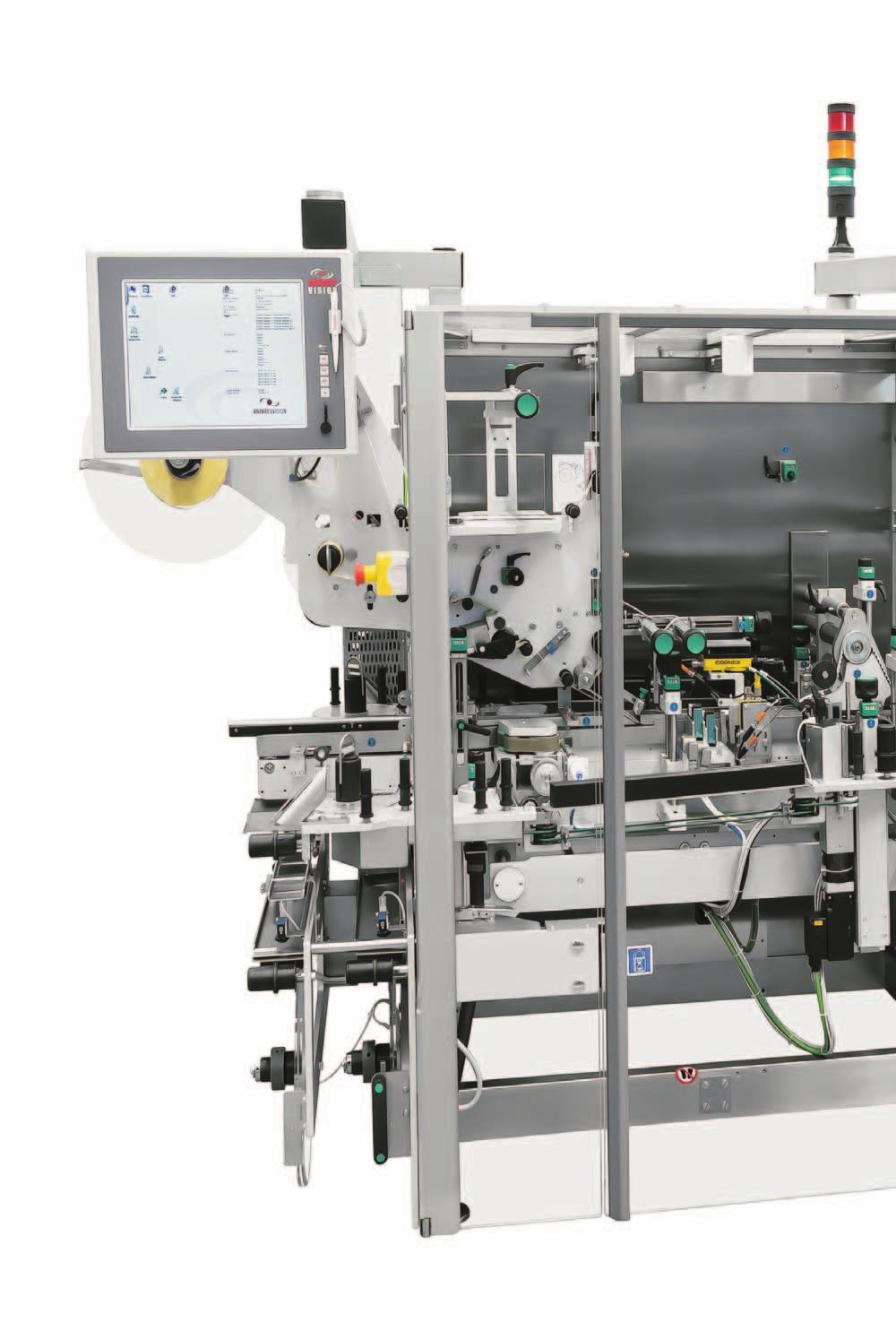 BL-A420 Machine for carton labelling and Track&Trace Automatic labeller for the application of one vignette label on the top panel of carton and two self-adhesive, Tamper Evident seals on the lateral