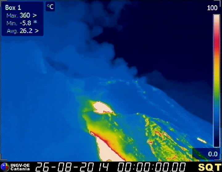 che è stata solo interessata dal rotolio di massi e detriti prodotti dalla zona dei fronti lavici attivi presenti più a monte, che percorrono buona parte del pendio