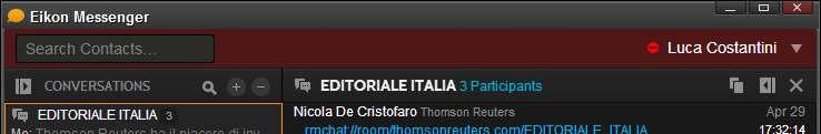 CHATROOM WHATSUP ITALIA Potete accedere all interno della Chatroom Whatsup Italia : UTENTI DI THOMSON