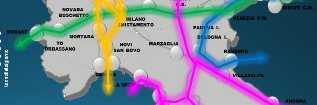 il 48% circa del totale dei traffici internazionali programmati treni/giorno 100 90 80 70 60 50 40 30 20 10 0 Volumi per transito 2017 180.000 160.000 140.000 120.000 100.000 80.000 60.000 40.000 20.