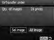 d Transferul imaginilor pe computer 3 Selectarea imaginilor pentru transfer In fereastra [3], puteti utiliza [Transfer order] pentru a selecta imaginile care pot fi transferate in computer.