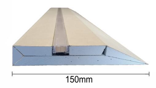 27,00 0780001 Barra in cartongesso porta strip led con misura 18,4xh 9,6 mm base da 15 cm lunghezza 200 cm tipo esterno ml.