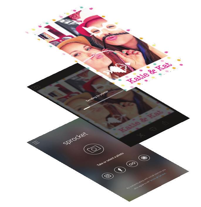 Il tuo tocco personale tramite l'app Stampa da mobile semplificata L'app gratuita HP Sprocket
