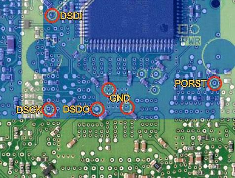 In this case, the signals of the BDM have arranged like in fig. 56. Figura 56: Segnali del Bdm della scheda Simo-6.x Signals of the Bdm of the Simo-6.