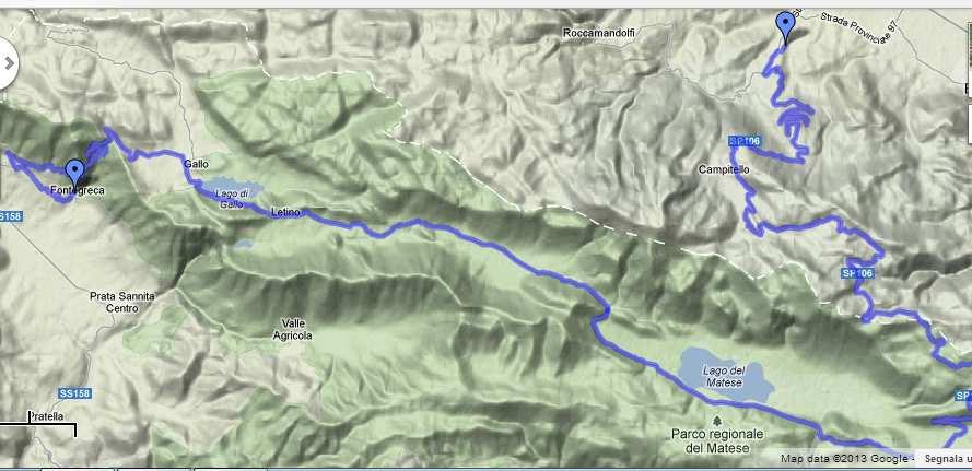 Ritorno alle origini la strada degli alberi e degli animali da San Polo Matese a Fontegrega Caratteristiche : Curve e salite, Salite e curve (