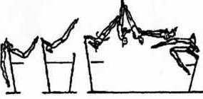 703 - G - Long swing fwd with ½ turn (180 ), further ½ turn (180 ) to counter straddle in flight over HB to hang 3.104 3.