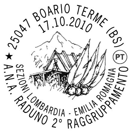 1674 RICHIEDENTE: Associazione Nazionale Alpini Gruppo Vallecamonica SEDE DEL SERVIZIO: spazio allestito in Via Manifattura 25047 Boario Terme (BS) DATA: 17/10/10 ORARIO: 10.30/13.
