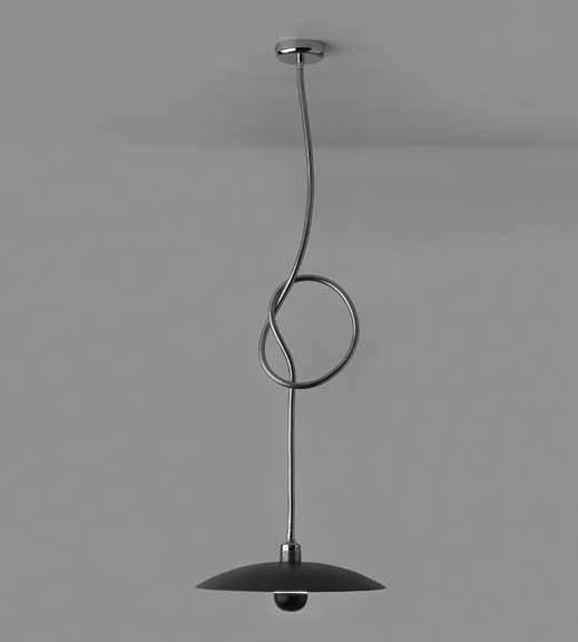 MINIMALISMO 10 100.150.180 Lampada da soffitto ferro e ottone. alluminio. Nickel. Nickel/ottone naturale. halogen energy saver 230V, max 52W E27 (inclusa 42W) con coprilampadina.