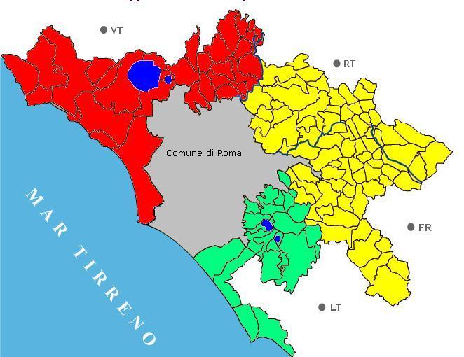 Provincia di Roma rd Indagini 2012-2013 VT RI Est Sud LT FR Campione ogge+o di indagine 46 biblioteche