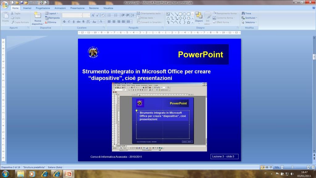 PowerPoint Strumento integrato in Microsoft Office per