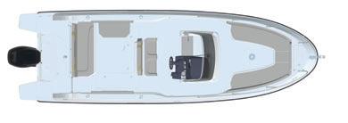 Plancia ergonomica con la possibilità di installare come optional il GPS Simrad da 9, la strumentazione smart craft ed il vessel view 7. Seduta di guida per due persone 8.