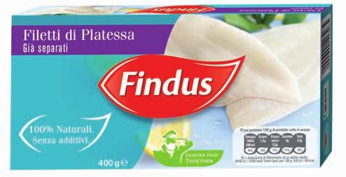 surgelato 5,38 Filetti di platessa FINDUS 400 g (al