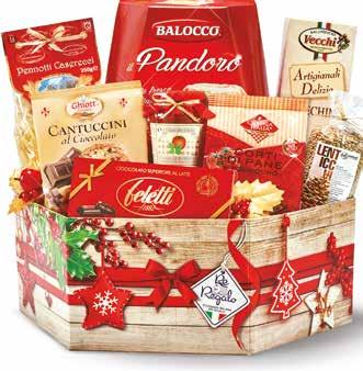 75 cl 18,90 CONFEZIONE NATALE QUEEN ITALTRADE Pandoro Classico Balocco 750 g Cantuccini al Cioccolato Ghiott 90 g Tavoletta Cioccolato Superiore al Latte ripiena Feletti 100 g Lenticchie