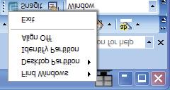 Opzioni barra del titolo È possibile accedere a Partizione desktop dalla barra del titolo della finestra attiva.