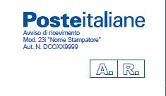 4 AUTORIZZAZIONE ALLA STAMPA IN PROPRIO I Clienti possono richiedere di stampare in proprio l Avviso di Ricevimento Mod.