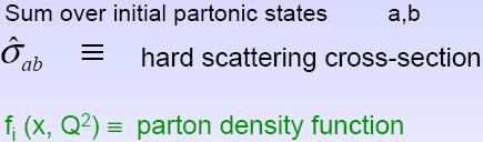 effective centre-of-mass energy ŝ smaller than s of colliding beams: r r pa = xa pa p r r A = p B = 7 TeV ŝ = x ax bs x s