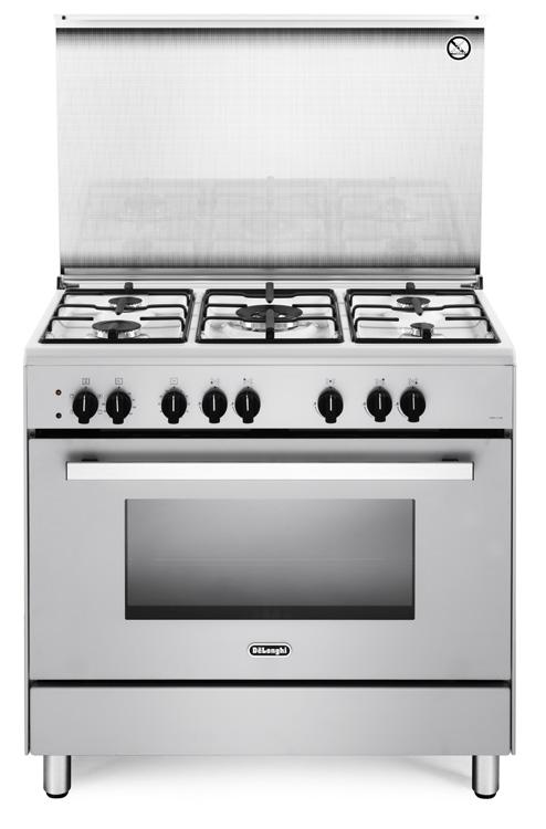 DESIGN Cucina free-standing 90cm Forno multifunzione DEMX 96 DEMW 96 Bianco Forno elettrico multifunzione in Classe A 6 Funzioni Tangenziale di raffreddamento cavità forno 83 litri Caratteristiche