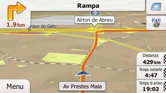 Campi di dati predefiniti quando si viaggia senza una destinazione (toccare e tenere premuto un campo per cambiarne il valore): Campo Descrizione Mostra la velocità corrente data dal ricevitore GPS.