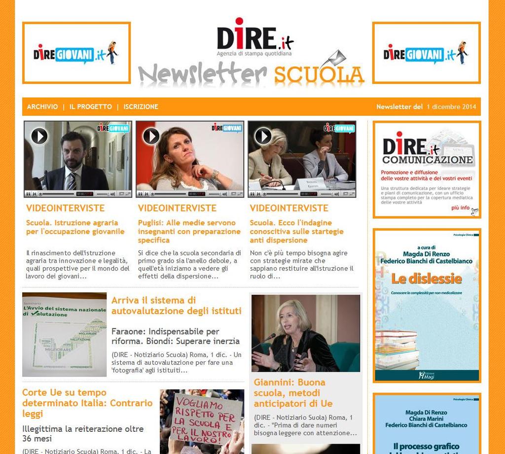 Newsletter Diregiovani Scuola Con l obiettivo di restituire dignità alla scuola e offrire spazi di approfondimento e opportunità per dare voce a docenti, dirigenti e studenti è nata, nel dicembre