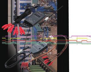 Sonde logiche per segnali impulsivi MR8875 dispone di 2 connettori multicanale per segnali impulsivi di tipo a potenziale