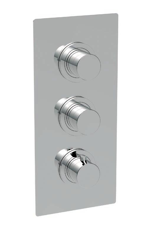 12950 VALVOLA TERMOSTATICA INCASSO CON ARRESTO, 3/4 + RIDUZIONE 1/2 3/4 CONCEALED THERMOSTATIC VALVE WITH VOLUME CONTROL + 1/2 REDUCTION KIT THERMOSTATIQUE À ENCASTRER AVEC ARRET,